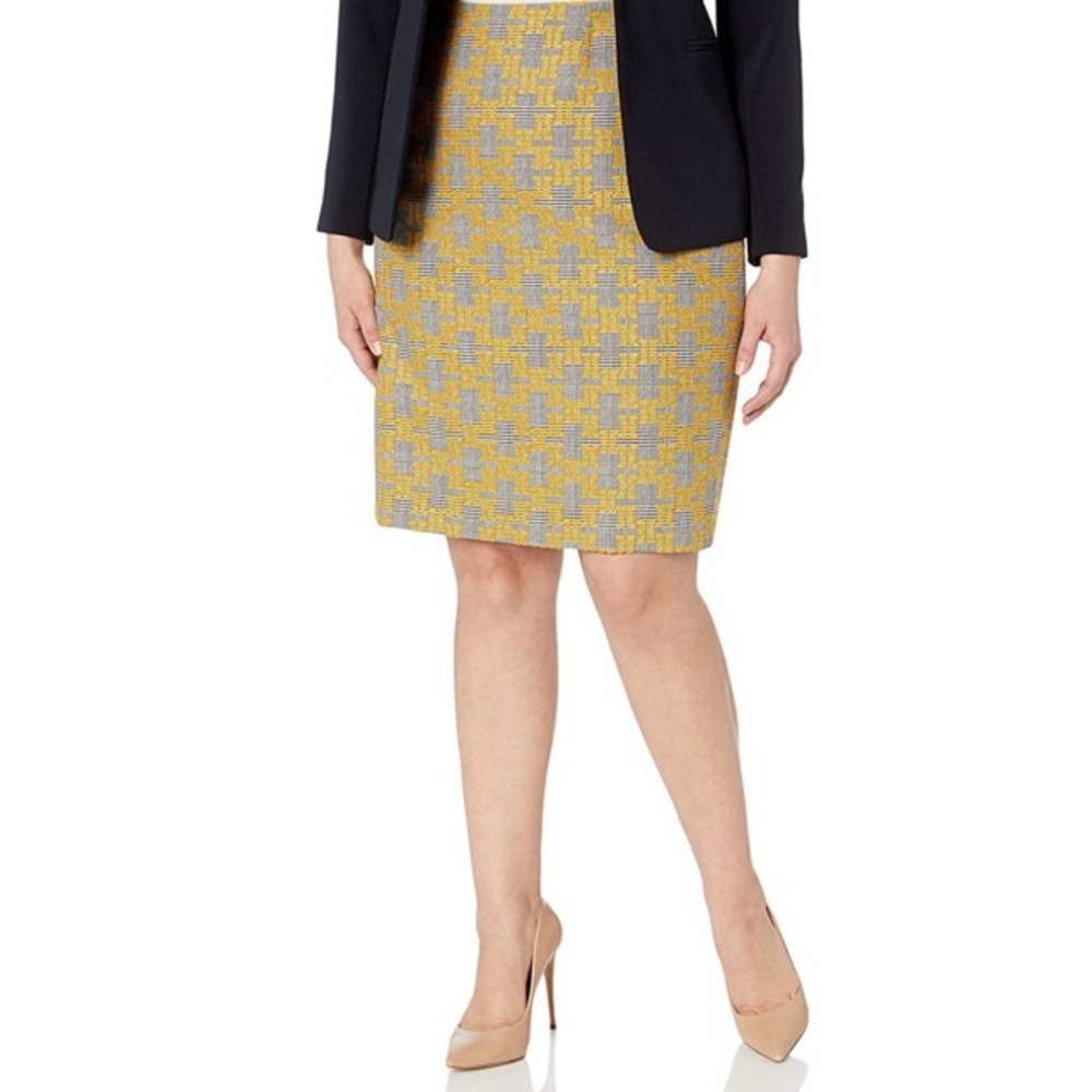 Jacquard Plaid Slim Skirt